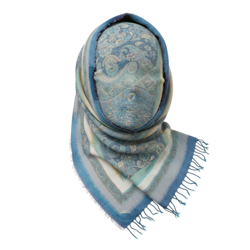 Frayed Jacquard Scarf
